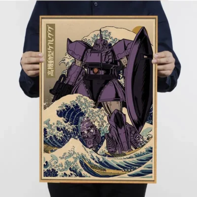 Gundam Paintings Wall Art Classic Movie Posters Wall Art Retro Posters For Home Vintage Decorative Painting 16 - Gundam Merch