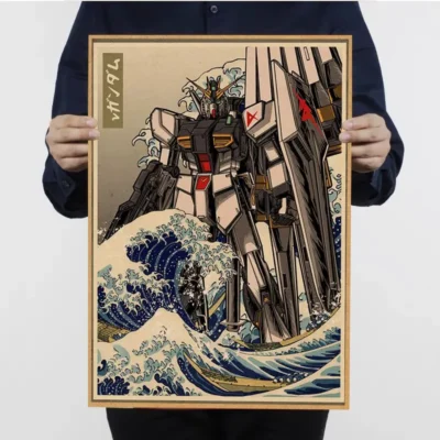 Gundam Paintings Wall Art Classic Movie Posters Wall Art Retro Posters For Home Vintage Decorative Painting 17 - Gundam Merch