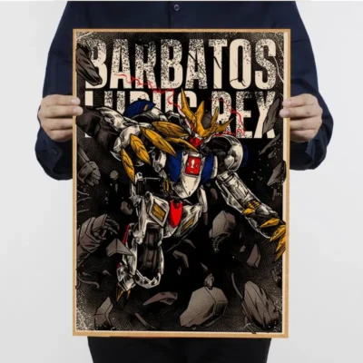 Gundam Paintings Wall Art Classic Movie Posters Wall Art Retro Posters For Home Vintage Decorative Painting 18 - Gundam Merch