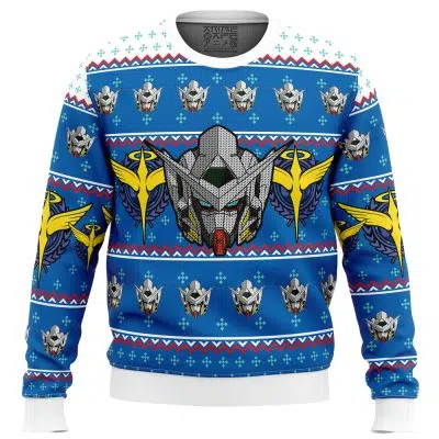 Gundam Helmet Ugly Christmas Sweater FRONT mockup 400x400 1 - Gundam Merch