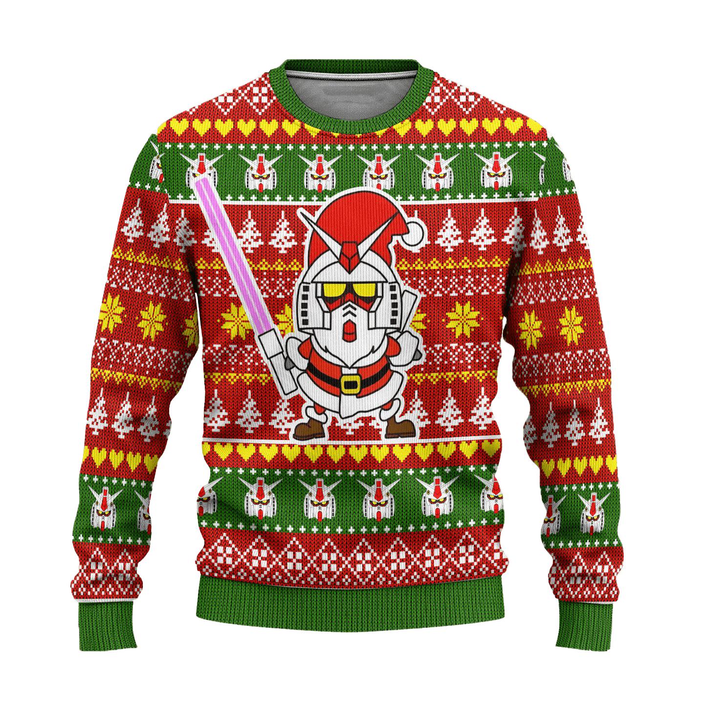 gundam anime ugly christmas sweater custom santa xmas gift 565416 - Gundam Merch