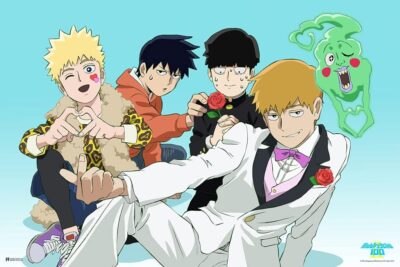 65dd6f108ecd6e276177d78a mob psycho 100 poster mob reigen dimple - Gundam Merch