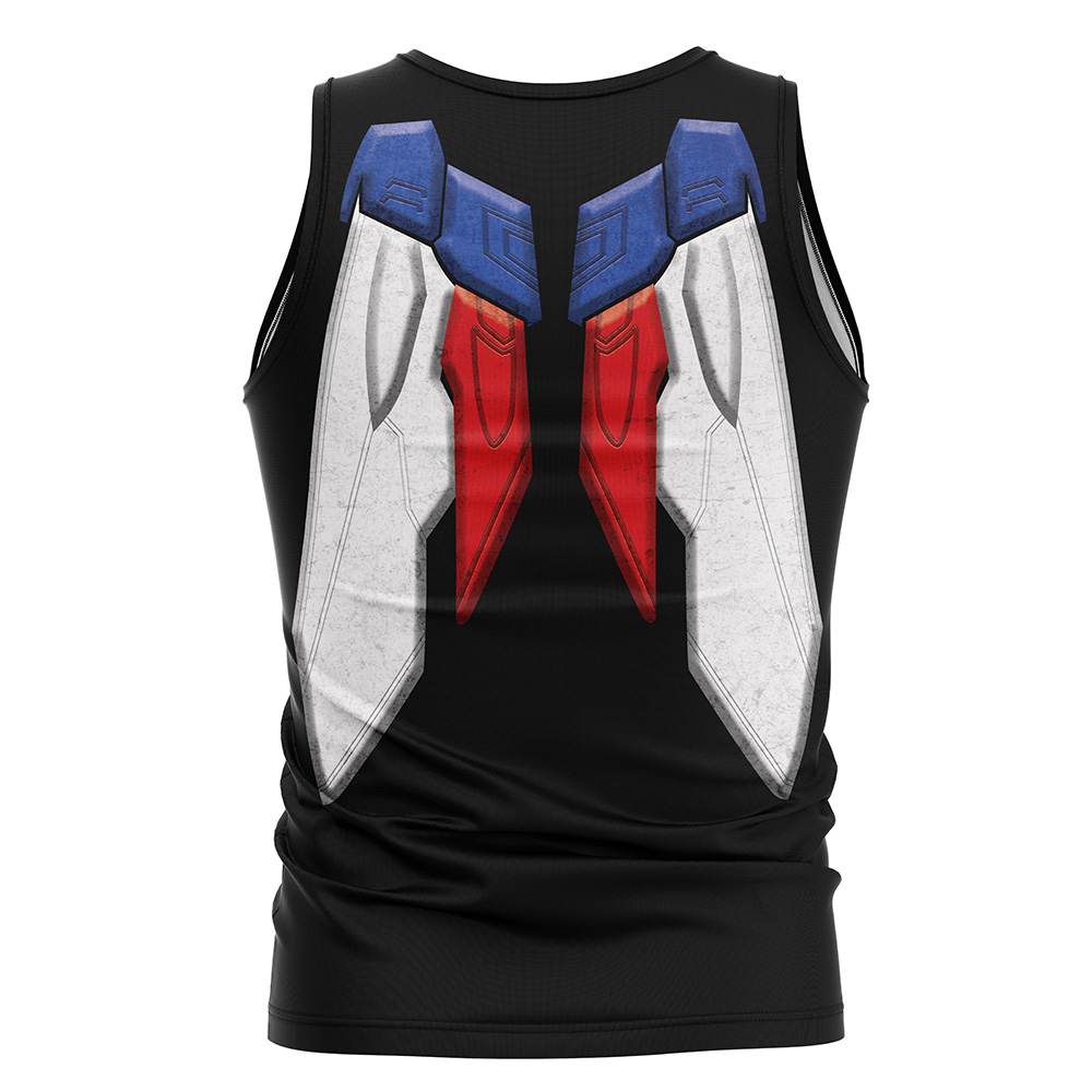 XXXG 01W Wing Gundam Men Tank BACK mockup - Gundam Merch