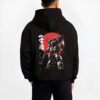 gundam2 anime black hoodie male back view - Gundam Merch